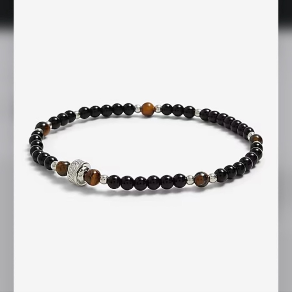 Express black and brown beaded bracelet